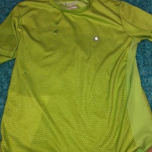 Green champion t shirt, some stains